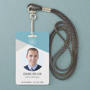 Business Personnel Staff Employee Photo Barcode ID Badge