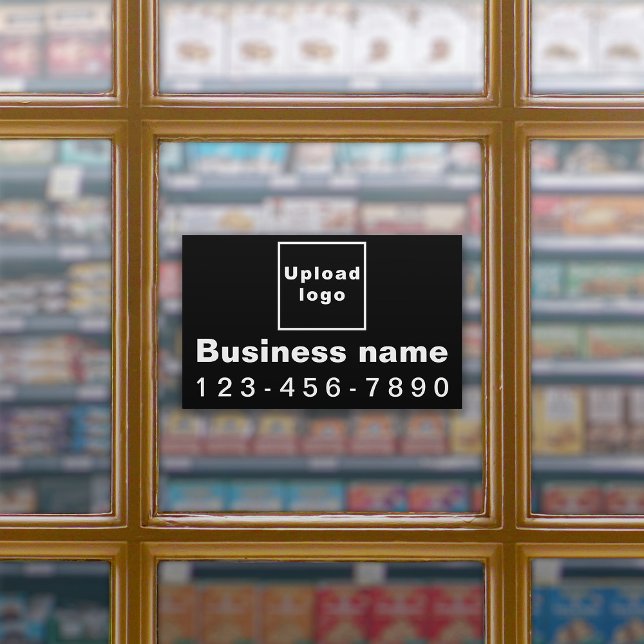 Business Phone Number, Black Large Rectangle Vinyl (Creator Uploaded)