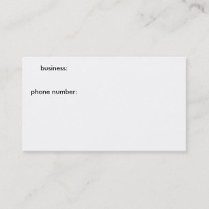 business:phone number: business card