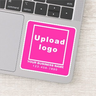 Business Phone Number on Pink Square Vinyl