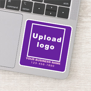 Business Phone Number on Purple Square Vinyl