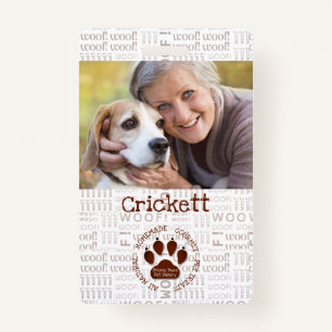 Business Photo and Name with Brown Paw ID Badge