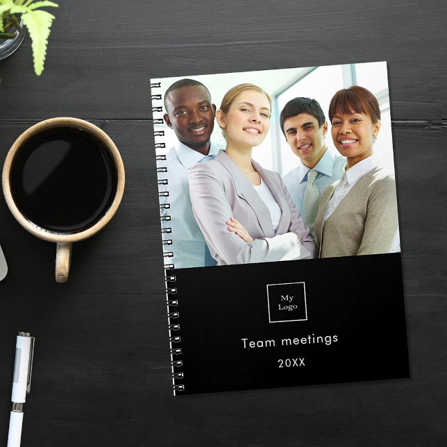 Business photo logo black white team notebook (Creator Uploaded)
