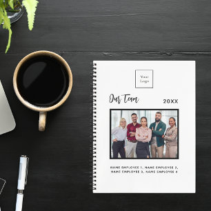Business photo team members name white 2026 planner