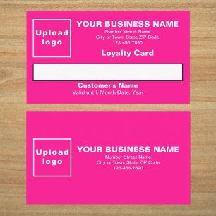 Business Pink Flat Loyalty Card