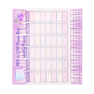 Business Pink Purple Weekly Planner Notepad