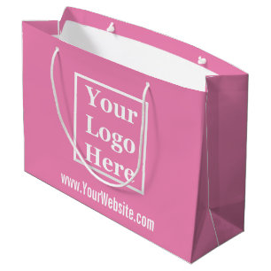 Business Pink Template Your Logo Here Large Gift Bag
