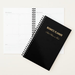 Business Planner Black and Gold Typography