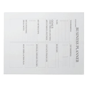 Business Planner Notepad Productivity & Goal Set