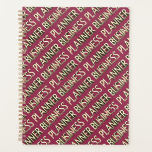Business Planner Pink Red Gold Typography Pattern