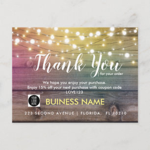 Business postcard for promotion thank you