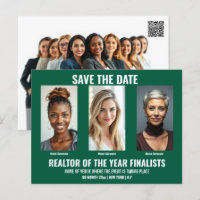 Business postcard template 5 photo DIY green