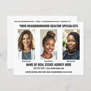 Business postcard template 5 photo DIY realtor