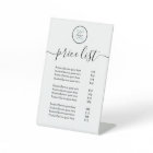 Business Price List with Logo Pedestal Sign