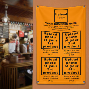 Business Products on Orange Portrait Banner