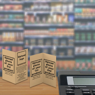 Business Products on Small Light Brown Folded Card