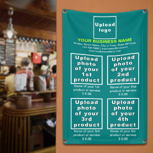 Business Products on Teal Green Portrait Banner