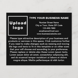 Business Products or Services on Black Flyer