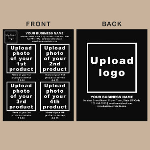 Business Products or Services on Black Flyer