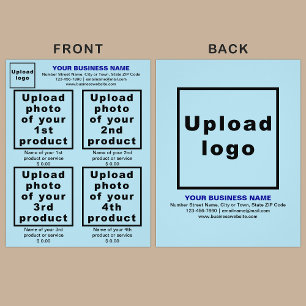 Business Products or Services on Light Blue Flyer