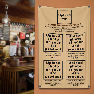 Business Products or Services on Light Brown Banner