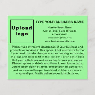 Business Products or Services on Light Green Flyer
