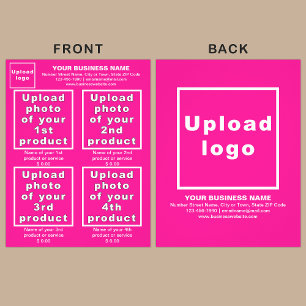 Business Products or Services on Pink Flyer