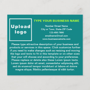 Business Products or Services on Teal Flyer