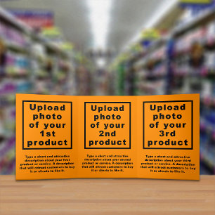 Business Products Orange Trifold Card