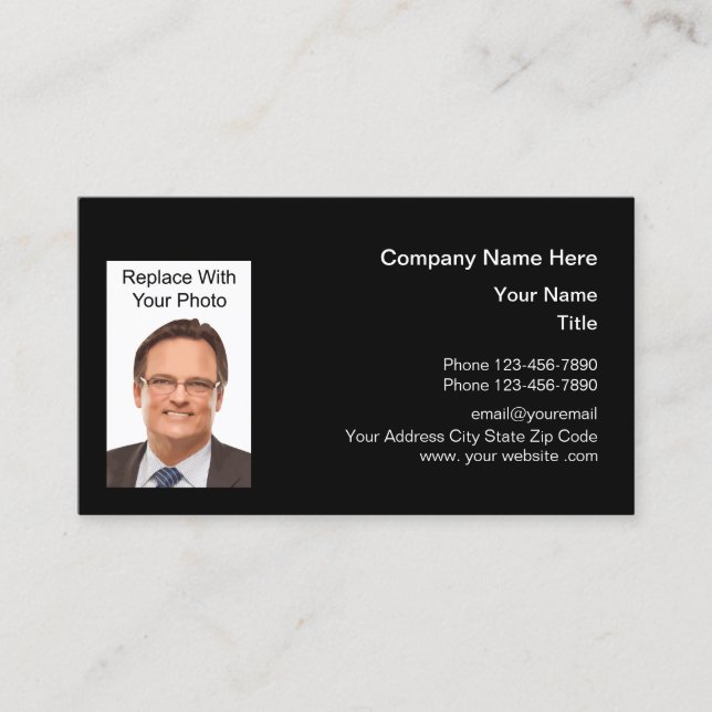 Business Professional Photo Template Card (Front)