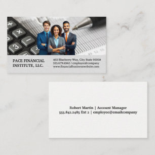 Business Professionals Financial Material Business Card