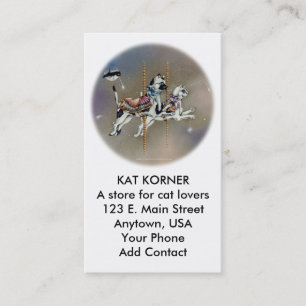 Business - Profile Card, Carousel Cats Card