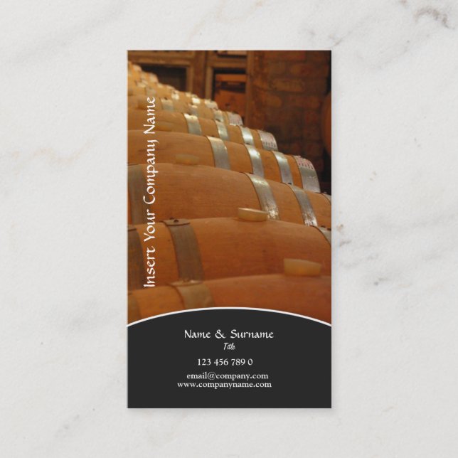 Business profile winery cellar vineyard grape business card (Front)