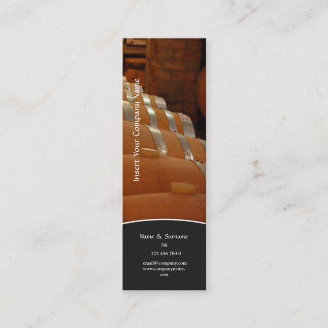 Business profile winery cellar vineyard grape mini business card (Front)
