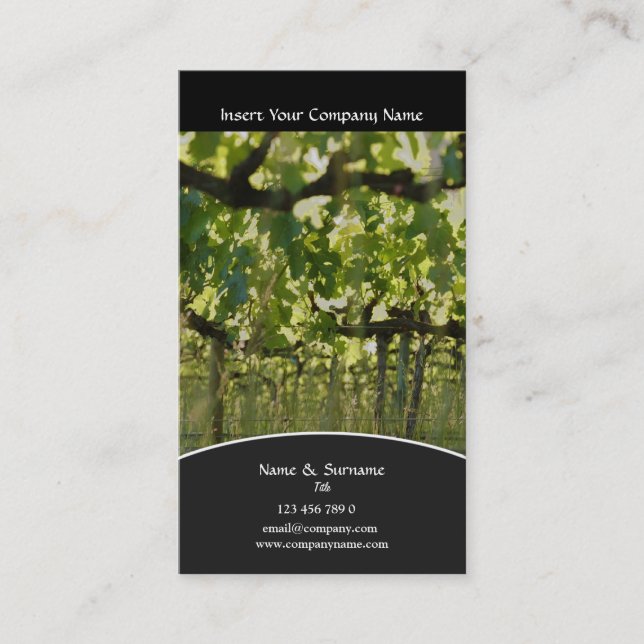 Business profile Winery vineyard grape Business Card (Front)