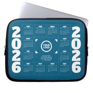 Business Promo Logo 2026 Calendar Laptop Case