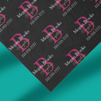 Business Promo, Name, Monogram & Title on Black