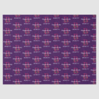 Business Promo, Name, Monogram & Title on Purple