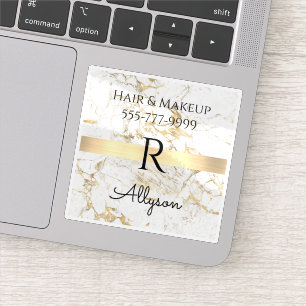 Business Promo, White/Gold Marble, Service, Info