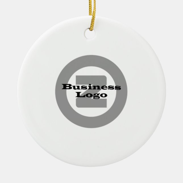 Business Promotion(Personalise) Ceramic Tree Decoration (Front)