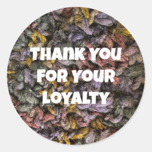 Business Promotion Yarn Customer Appreciation Classic Round Sticker