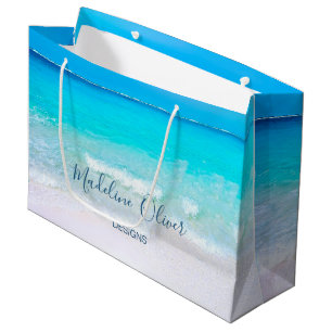 Business Promotional Beach Blue  Large Gift Bag