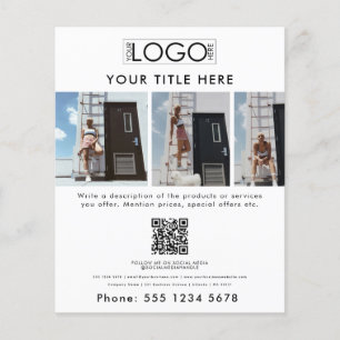 Business Promotional Beauty Fashion Model White Flyer