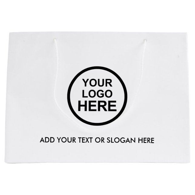 Business Promotional | Custom Logo Shopping Large  Large Gift Bag (Front)