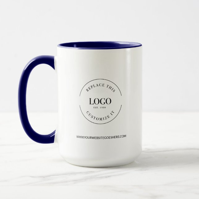 Business promotional Custom logo website on Mug (Left)