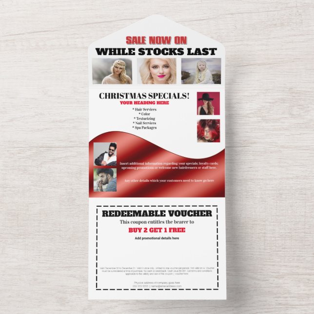 Business promotional giveaway ideas DIY photo logo All In One Invitation (Inside)