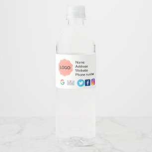 Business promotional product water bottle label