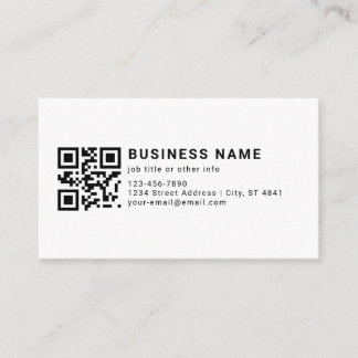 Business Promotional QR Code Advice Card