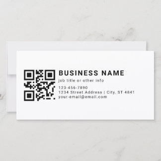 Business Promotional QR Code Thank You Card