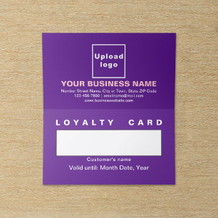 Business Purple Folded Loyalty Card